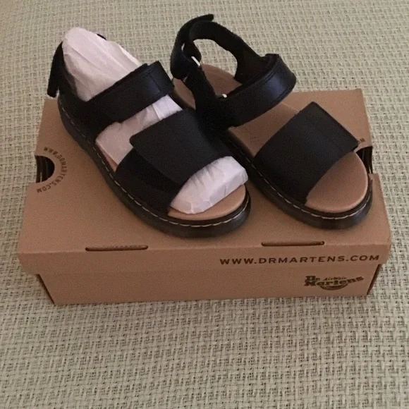 Dr. Martens Black Kids Sandals - Picture 1 of 4